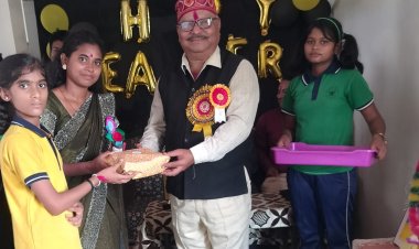 नेशनल स्कूल में शिक्षक सम्मान समारोह, खैरागढ़ कॉलेज के लाल जे.के. वैष्णव हुए सम्मानित